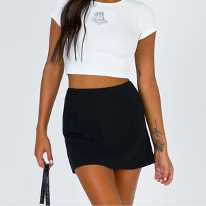 Princess Polly Black Shelby Mini Skirt